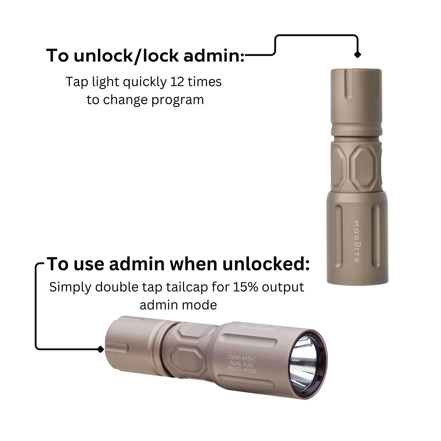 Modlite Handheld Multi-Mode OKW-18650 Light Package
