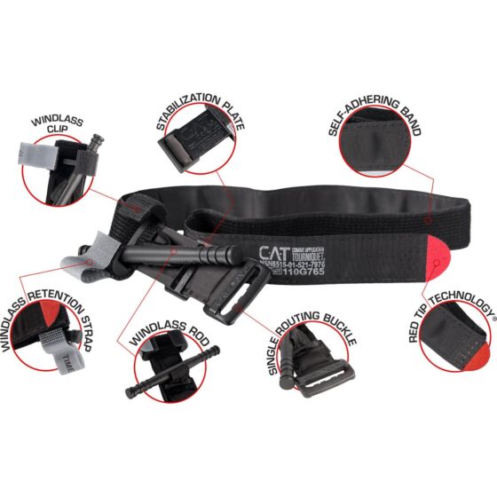 Combat Application Tourniquet (C-A-T) - Tactical Black