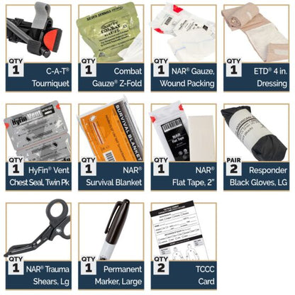 Reflex IFAK System Kit - Basic with Combat Gauze - Black